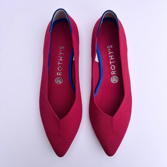 Rothy's Shoes - Red Rothy’s Pointed Toe Flats Knit Slip On Shoes Women’s 9.5